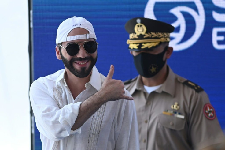 El Salvador President Nayib Bukele is seen in May 2021