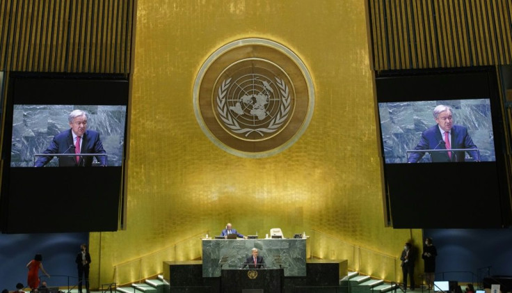 United Nations Secretary-General Antonio Guterres addressed the 76th Session of the UN General Assembly on September 21, 2021 in New York, where he urged the United States and China to engage in dialogue