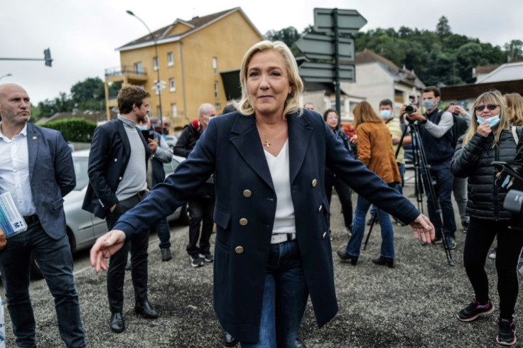 French far-right leader Marine Le Pen, who polls show as Emmanuel Macron's closest rival in the upcoming presidential election, went on the attack over what she has called the "humiliation of France" in the Pacific