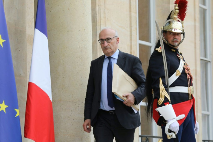 Suggesting nervousness in Paris, France's ambassador to Washington, Philippe Etienne (pictured June 2018), was "sent to check out every level in July (2021) -- companies, the NSA (National Security Advisor), the White House -- and he found nothing"