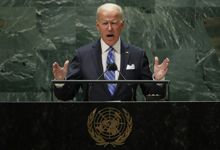 US President Joe Biden addresses the UN General Assembly