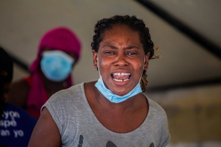 A recently deported migrant arrives in Port-au-Prince on September 19, 2021
