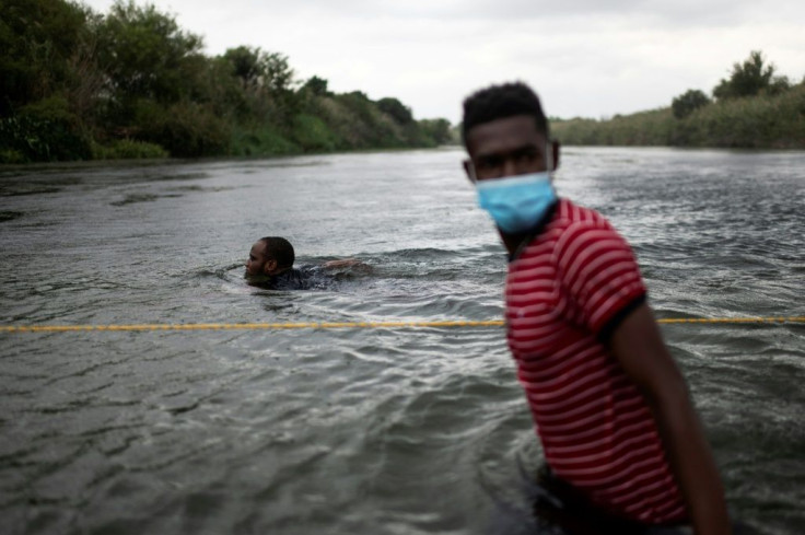 The migrants cross to the Mexican side of the Rio Grande to look for somewhere to rest, buy food or seek medical treatment