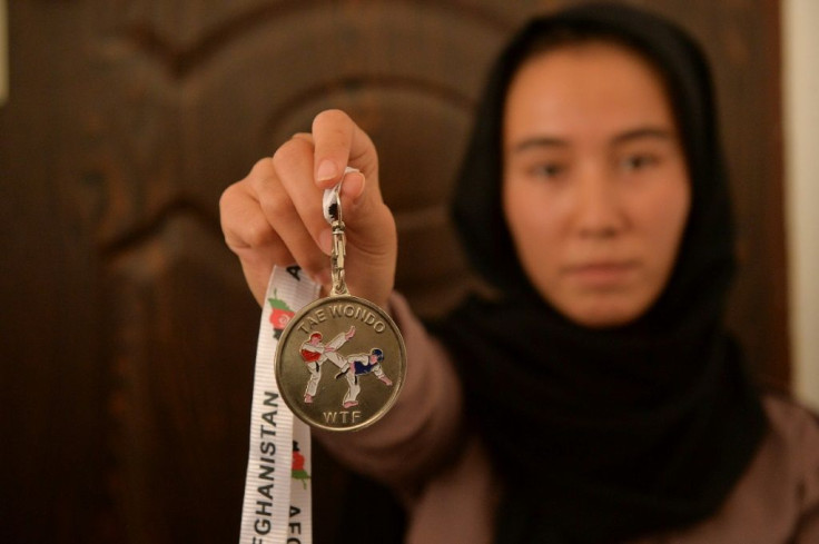 Around 130 Afghan girls and women aged 12-25 are members of a taekwondo gym in Herat, but they are not allowed to train