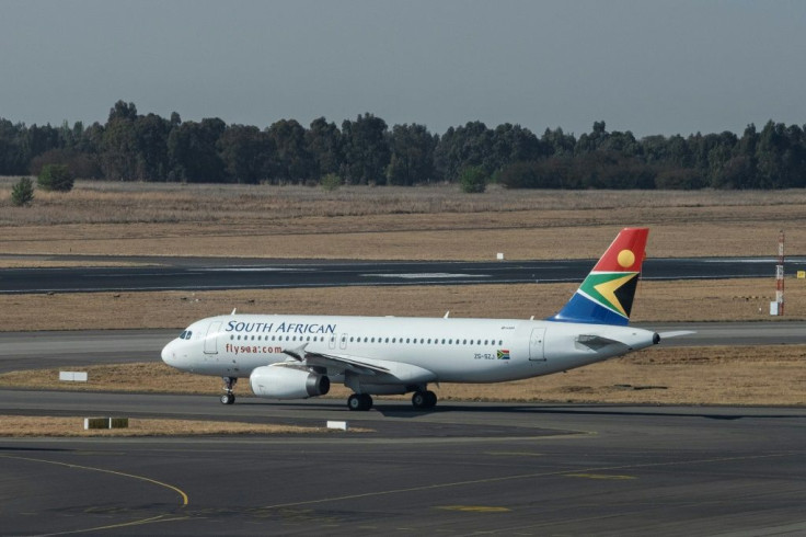 Back in business: The SAA flight readies for takeoff at Johannesburg's O.R. Tambo airport