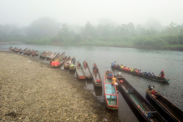 Once they cross the Darien Gap into Panama, migrants have a long way to go until they reach the United States -- here, some are transported along the route in Darien province, Panama in August 2021, near the time when Andre would have been traveling