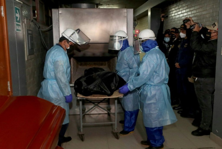 Guzman's remains headed for the furnace, according to this official photograph