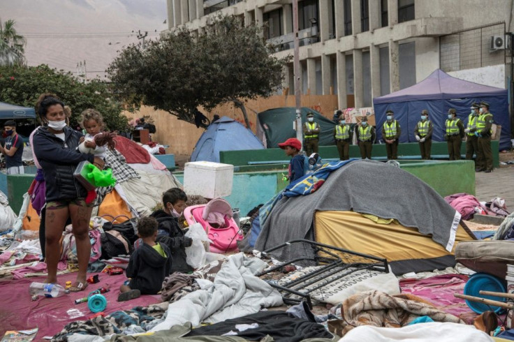 Thousands of illegal migrants, mainly Venezuelan families, started arriving in Iquique a year ago