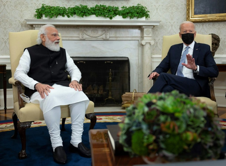 US President Joe Biden meets with Indian Prime Minister Narendra Modi in the Oval Office