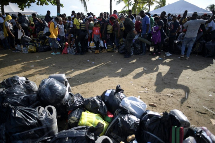 The migrants are waiting for limited places on a boat to Acandi, on the Panama border