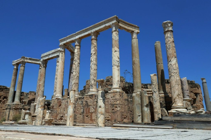 Fine marble columns lined the theatre stage