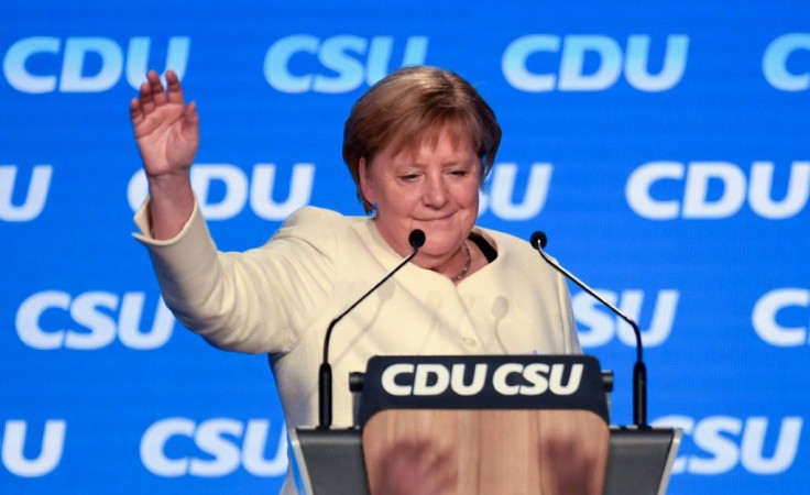 German Chancellor Angela Merkel's conservatives may crash out of government altogether after her 16 years in power