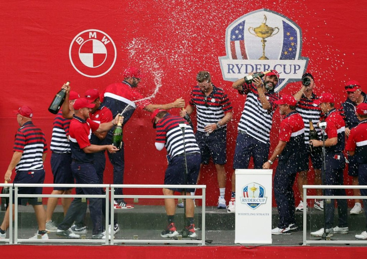 A United States team with six rookies and eight players in their 20s celebrates a victory over Europe in the Ryder Cup on Sunday at Whistling Straits