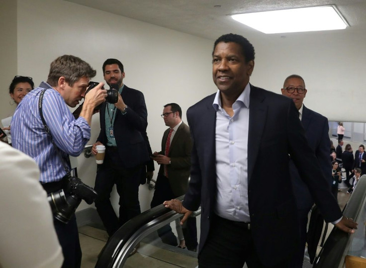 Actor Denzel Washington, pictured in 2018 after riding the Capitol Subway, is a among a long list of celebrity patrons that also includes Richard Gere, Chuck Norris, Jon Stewart and the rock star Bono