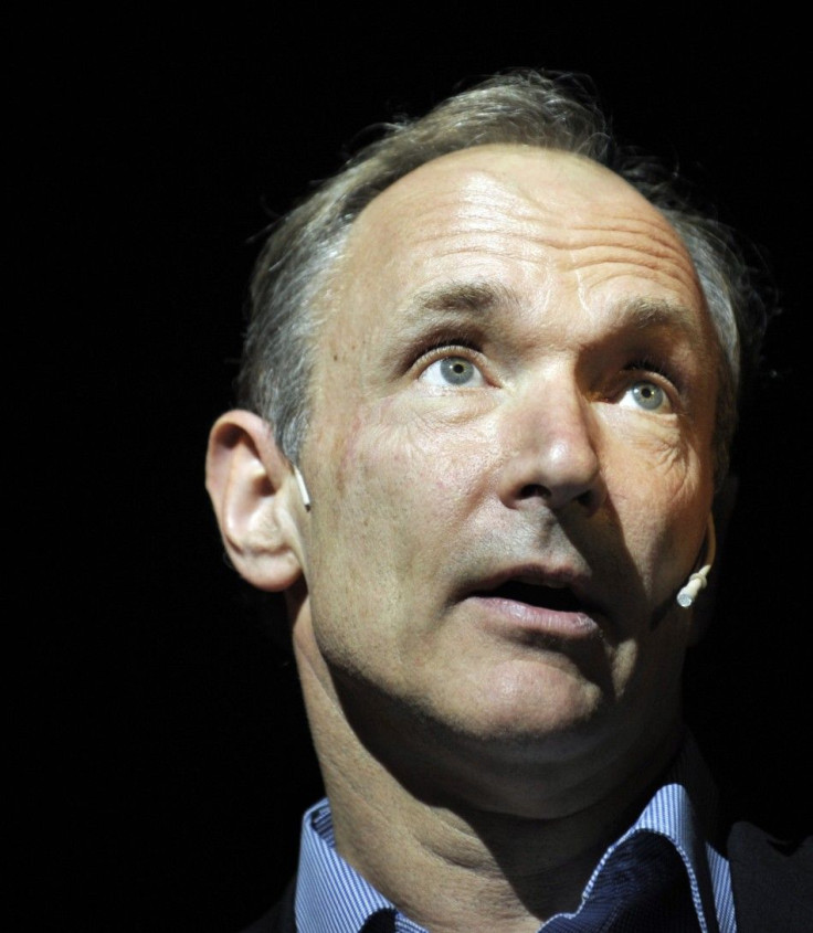 World Wide Web founder Berners-Lee delivers a speech at the Bilbao Web Summit in the Palacio Euskalduna