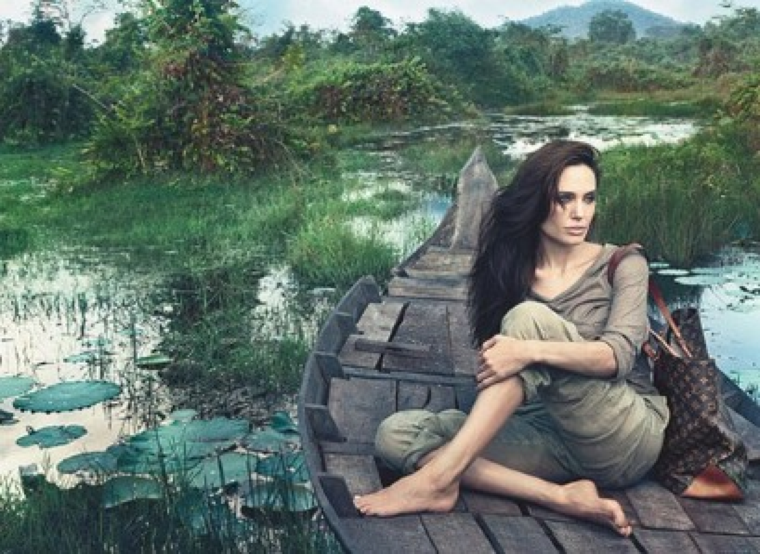 Angelina Jolie for the Core Values campaign