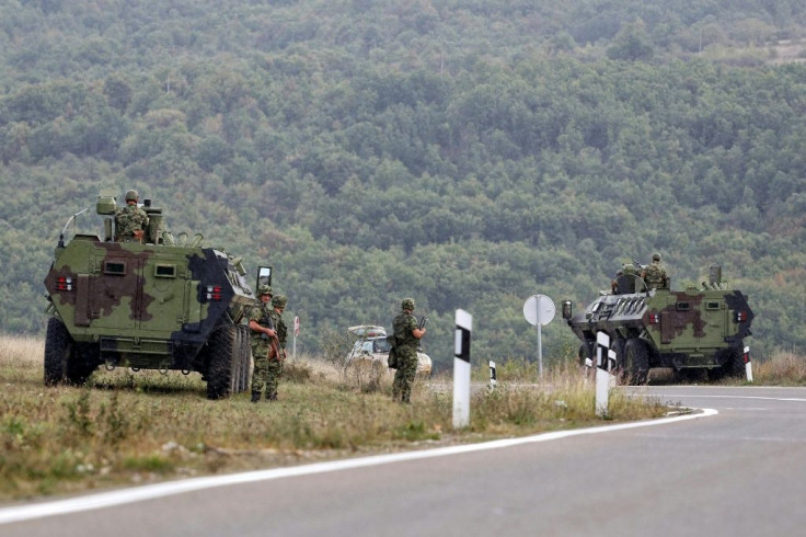 Serbia deployed four armoured vehicles close to the Jarinje border crossing into Kosovo