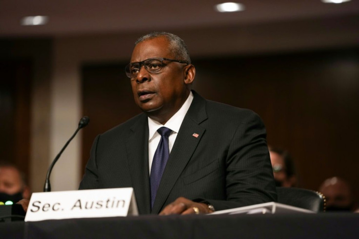 US Defense Secretary Lloyd Austin testifying before the Senate Armed Services Committee