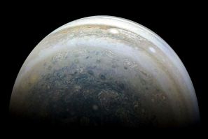 This NASA photo released on July 2, 2018 shows Jupiter's southern hemisphere captured by NASA's Juno spacecraft on the outbound leg of a close flyby of the gas-giant planet