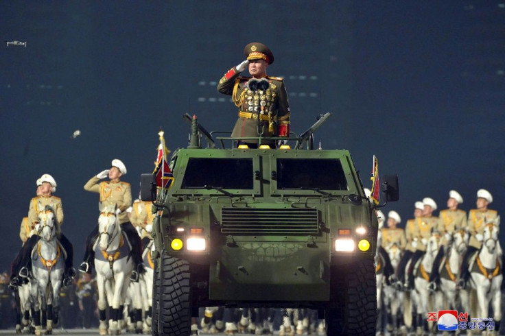 The launch of the new missile was watched by top official Pak Jong Chon, seen here at a parade in January