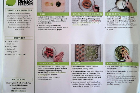 A scan of a HelloFresh recipe card I had laying around