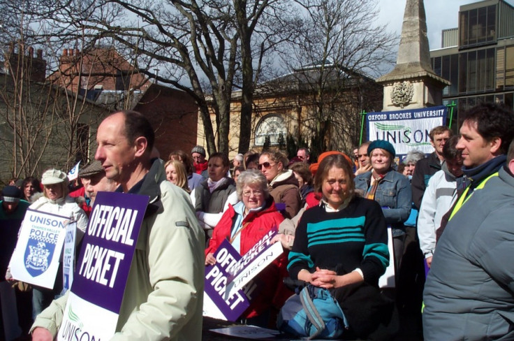 British public workers on strike