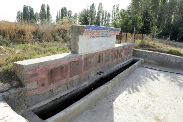 A fountain in Akkuzulu, Turkey, is left dry by lack of rain