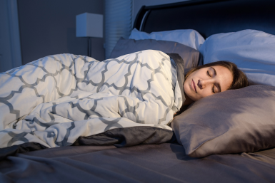 Sleep better with a weighted blanket.
