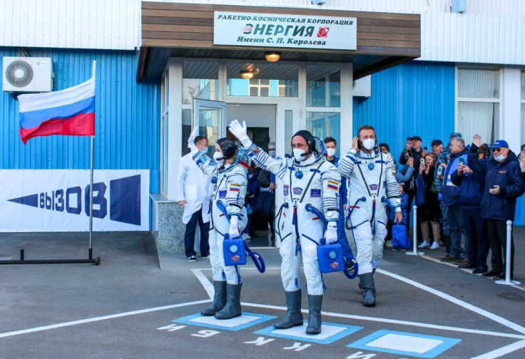 Actress Yulia Peresild, 37, and film director Klim Shipenko, 38, are to take off from the Russia-leased Baikonur Cosmodrome in ex-Soviet Kazakhstan