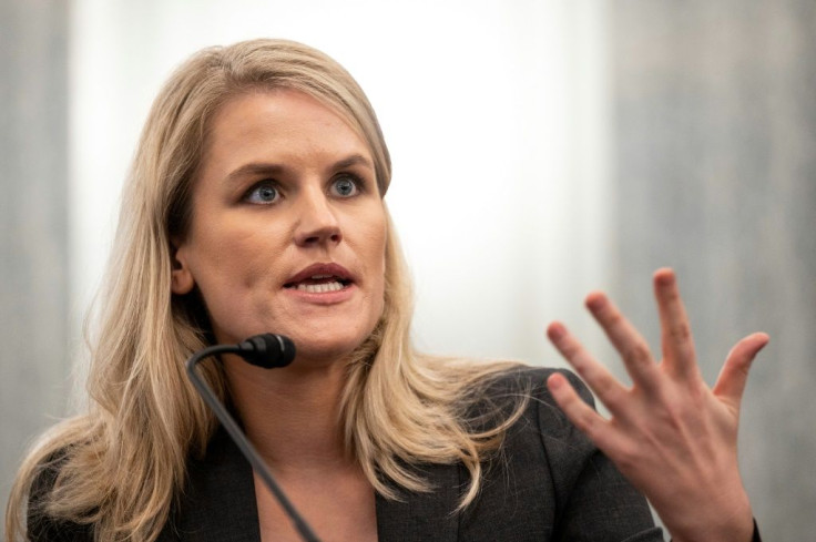 Former Facebook employee and whistleblower Frances Haugen testifies before a Senate Committee on Commerce, Science and Transportation hearing on Capitol Hill, October 5, 2021, in Washington, DC