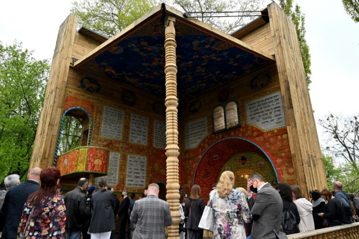 In May the Holocaust memorial centre unveiled a symbolic wooden synagogue