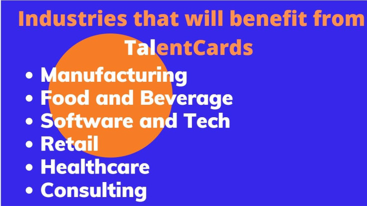 Industries that will benefit from TalentCards