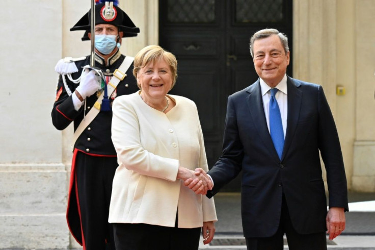 Italian Prime Minister Mario Draghi and Merkel have worked closely for years