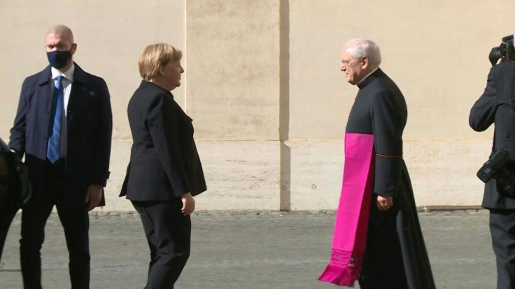 German Chancellor Angela Merkel arrives at the Vatican