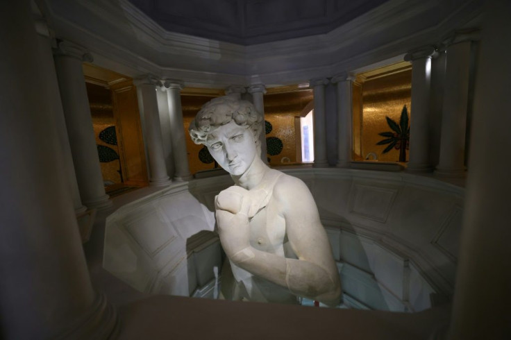 The Italian pavilion at Expo 2020 features a replica of Michelangelo's statue of David