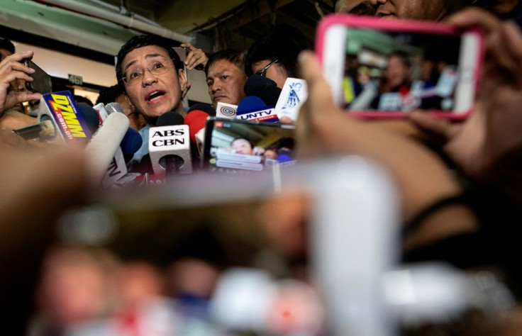 Maria Ressa has been a staunch critic of Philippines President Rodrigo Duterte and his deadly drug war