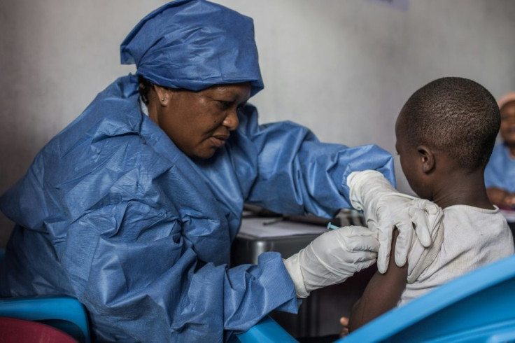 An Ebola case has been reported in the Democratic Republic of Congo, five months after the latest epidemic there was declared over -- here, a girl is given an Ebola vaccine in November 2019 in Goma