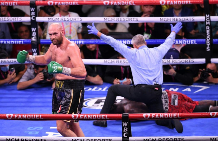 Still champ: WBC heavyweight champion Tyson Fury of Great Britain celebrates his 11th-round knockout victory over US challenger Deontay Wilder in Las Vegas
