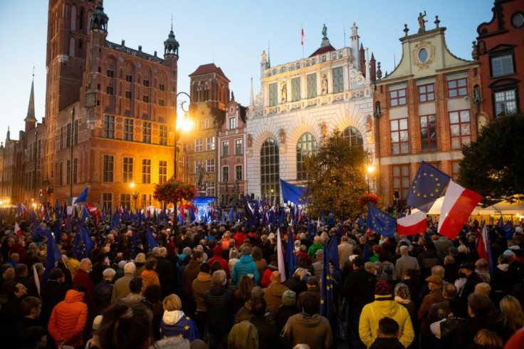 People turned out in Warsaw, Gdansk and other cities around Poland