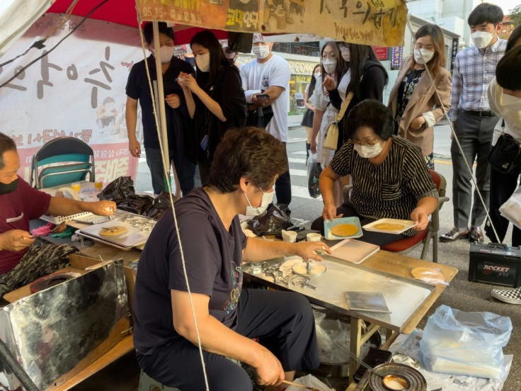 Lim and Jung's humble roadside dalgona operation is now one of the hottest spots in the South Korean capital