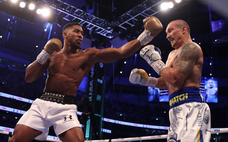 Oleksandr Usyk of Ukraine fights Anthony Joshua of Great Britain