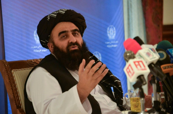 Afghanistan's Acting Foreign Minister Amir Khan Muttaqi, pictured at the foreign ministry in Kabul on September 14, 2021, says the Taliban seek "positive relationships" with the world