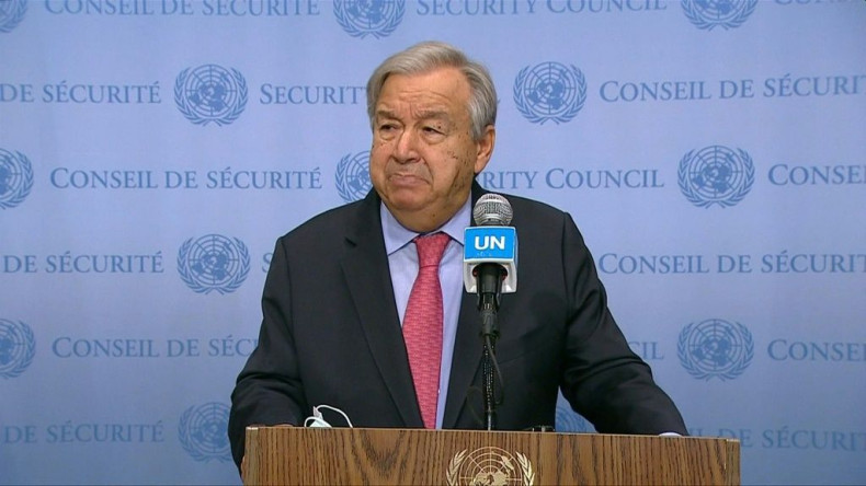 UN Secretary-General Antonio Guterres slams the Taliban's "broken" promises to Afghan women and girls, during a press conference on the situation in Afghanistan.