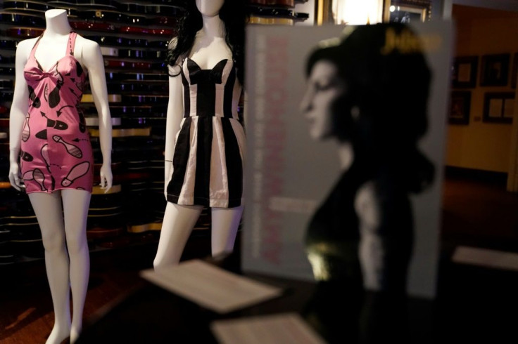 Dresses belonging to Amy Winehouse were displayed at the New York press and public exhibition  of the "Property From The Life And Career Of Amy Winehouse" by Julien's Auctions on October 11, 2021
