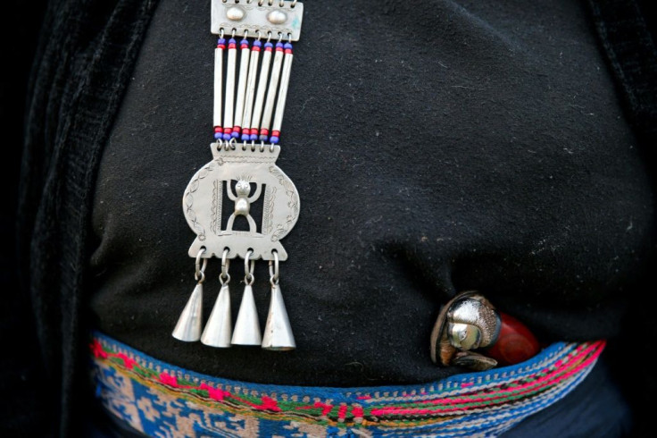 Mapuche spirital guides, 'mache', like Jessica Huentemil wear a traditional silver necklace called a 'trapelacucha'