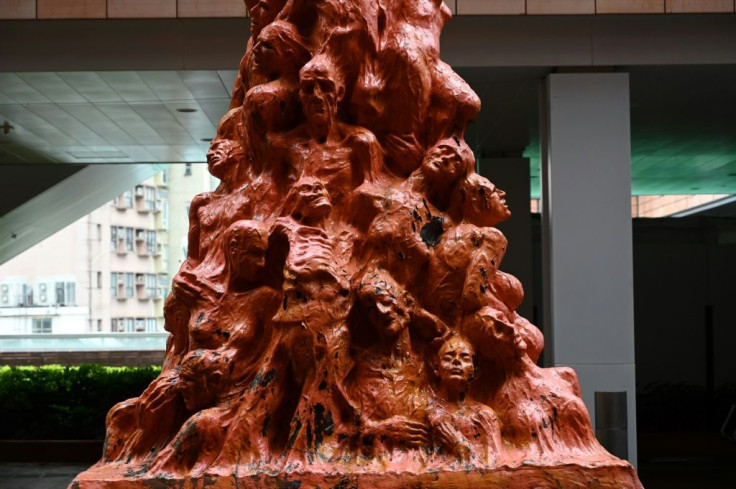 The 'Pillar of Shame' commemorating the victims of the 1989 Tiananmen Square crackdown in Beijing has stood at the University of Hong Kong since 1997