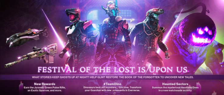 The latest Festival of the Lost features dino armor, haunted sectors, pumpkin head monsters and more