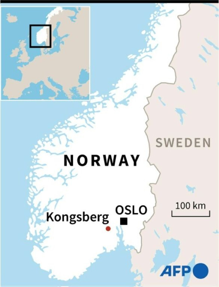 A map locating Kongsberg, Norway