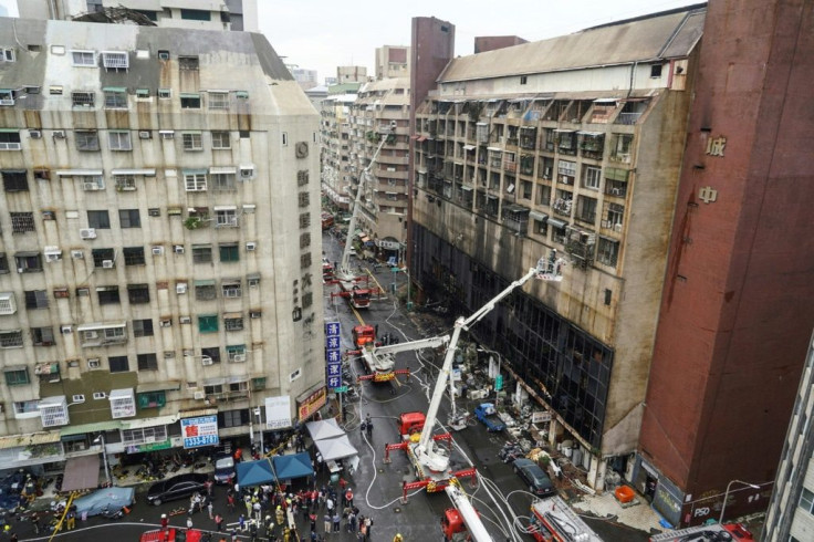 The city's fire department said it sent more than 70 trucks to tackle the blaze