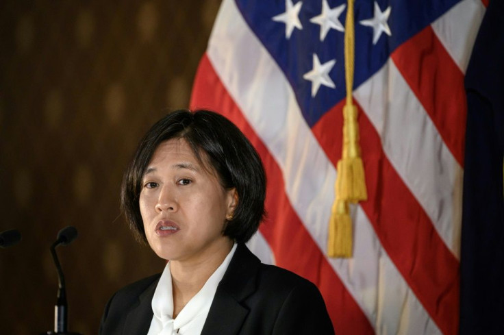 US Trade Representative Katherine Tai attends a keynote address and conversation hosted by the Graduate Institute's Geneva Trade Platform about the World Trade Organizationâs important role in the global economy